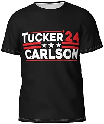 Такер Карлсон 2024 маица маица маичка со кратки ракави новини за новини