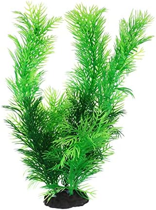Вокост 1 парчиња Аквариум пластично растение, вештачко водно растение за риба резервоар за растенија декор, зелена, 7,87 “