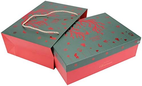 Кабилок Кеси 1 Сет Божиќна Кутија За Бонбони Хартиени Кеси Кутии За Кекси Кутии За Колачиња Торби За Купување За Божиќна Празнична