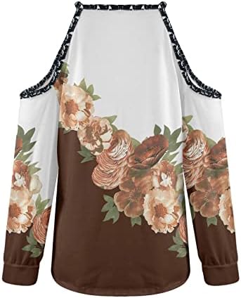 Nokmopo женски фустани кошули моден обичен темперамент цвет околу вратот од рамото што одговара на маица со долги ракави со боја