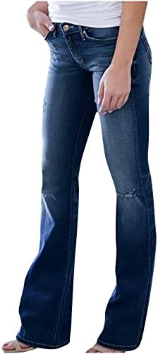 Lcepcy искинаа фармерки со права нога за жени кои се обидени лабави со средно половината, влечење на фармерки 2023 трендовски широки панталони