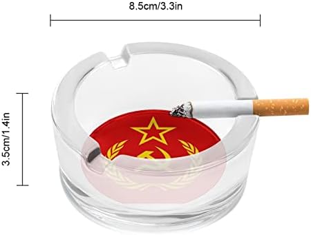 СССР комунизам знаме стакло од пепел во цигари за цигари на фиоката за пепел