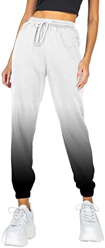 Miashui плус големина панталони за истегнување удобни со џебови панталони џогери женски високи џемпери вежбање атлетски слатки удобни