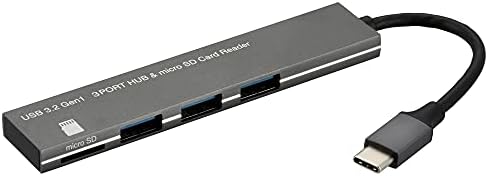 Ом Електричен КОМПЈУТЕР-SH3PC08-H 01-3976 USB Центар, 3 Порти, Со Читач На Тф Картички, USB Тип C Конектор