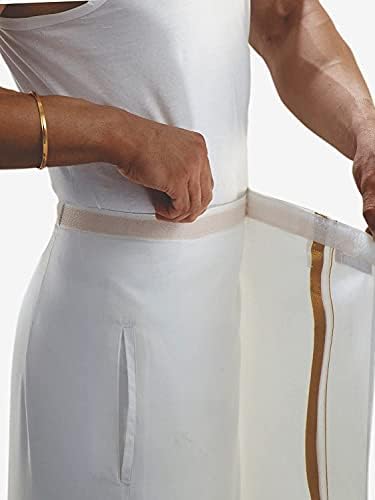 Колекер ™ Машки лесен за носење Велкро злато Зар, ​​граничен памук, со џеб-прилагодлив од големина на половината од 28 до 38 инчи