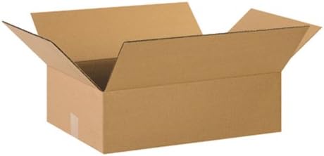 Aviditi 22146 Рамна брановидна картонска кутија 22 L x 14 W x 6 H, Kraft, за испорака, пакување и движење