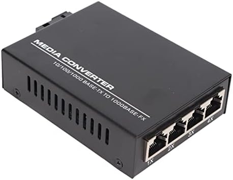 Gigabit SFP до RJ45 Fiber Media Converter, единечен режим Ethernet Transcesiver TX1310NM RX1550NM 10/100/1000Mbps траен метален случај, пренос