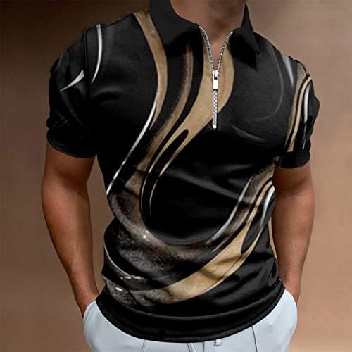 Машка блуза манжетни модни обични кошули тенок вклопуваат основни лапчиња за кратки ракави модна маица лето удобен врв