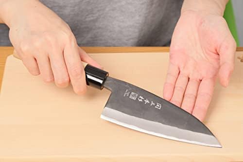 Секи Санбонгуги јапонски алатка готвач кујнски нож, курачи јаглерод алатка за челик деба нож, дрвена рачка од Шираки, 150 мм, направени