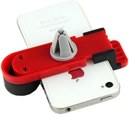 Држач за монтирање на автомобили AC Air Vent Teplin Roting Cradle Dock AirVent Stand Red For Cricket Motorola E5 Plus - Cricket