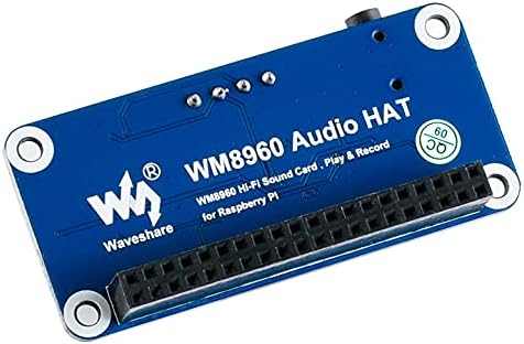 WM8960 Модул за аудио капа за Raspberry Pi 4B/3B+/3B/2B/B+/A+/ZERO/ZERO W/PI ZERO WH, WM8960 HI-FI SOUND CART STEREO CODEC, PLAY/RECORD