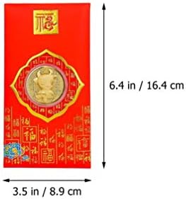 Бестојард Кинески Класични Црвени Пликови Хонгбао Нова Година Црвени Пликови Вол Зодијак Завиткајте Кеси Црвени Џебови За Среќни