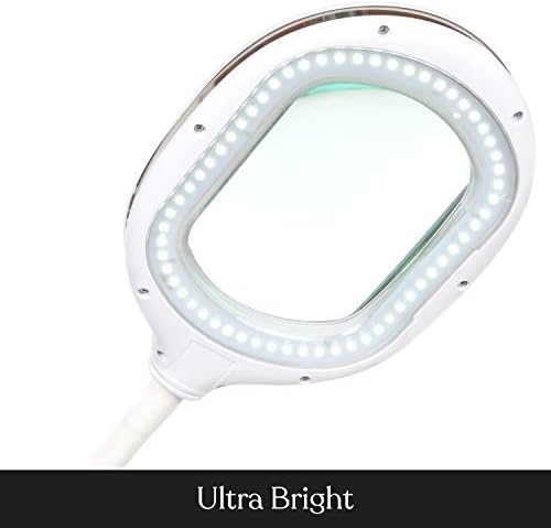 Brightech LightView Pro Лупа LED Биро Светилка Со Светлина, хоби &засилувач; Читање, Флексибилност &засилувач; Издржливост Лупа