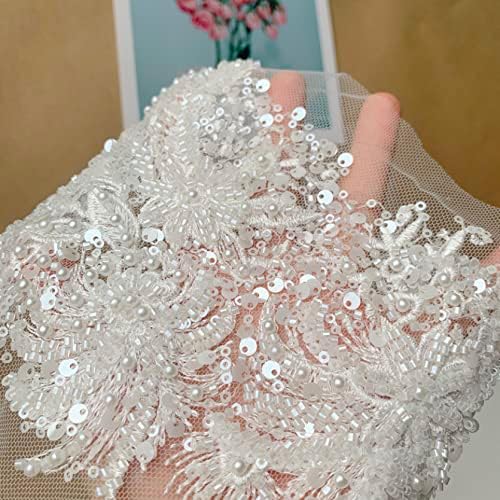 Sequins вез на чипка апликации за невестински венчаници фустани Rhinestone Applique Applique Parce Lace Lace.
