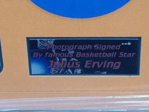 Julулиус Ервинг Д -р Ј потпиша автограмиран 8x10 Фото Филаделфија 76ерс врамена на ЈСА - Автограмирани НБА фотографии