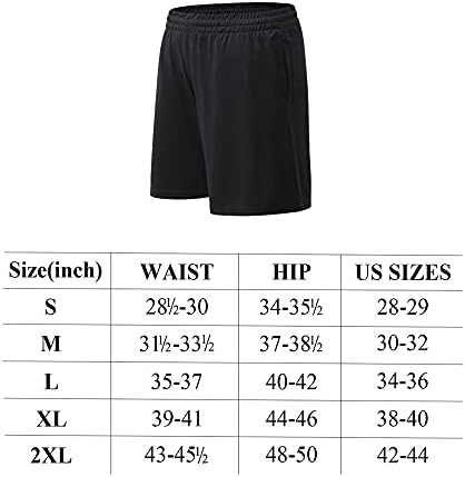 Машки атлетски шорцеви на Bvnsoz со џебови и еластична лента за половината Брзо суво вежбање шорцеви за мажи