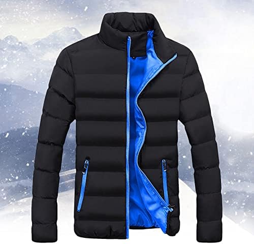 Машка машка лесна јакна за пешачење со отворено палто Зимско топло палто тенок фит спорт дебел меур случајна надворешна облека