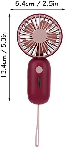 Lamppe Mini Handheld Fan, 500mAh Hand Held fan, 3 ниво на ветер со брзина на ветер USB вентилатор, преносен вентилатор за полнење
