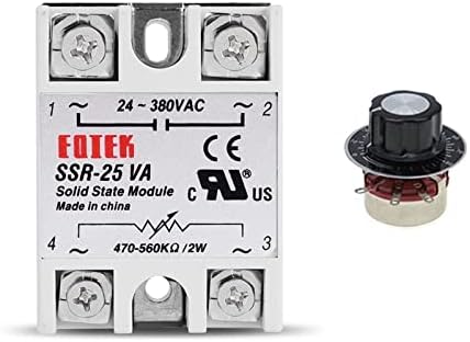 Лемил 10VA 25VA 40VA Регулатор на напон на напон на цврста состојба 24-380V AC излез со потенциометар 10A 25A 40A 1PCS