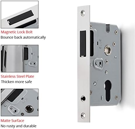 Заклучување на вратата од црна нем спална соба со копчињата безбедносна влезна врата за заклучување против кражба на внатрешни копчиња за внатрешни