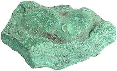 Gemhub Loose Green Green Malachite Gemstone AAAA Rough Gem 2002.50 CT овластен за Wicca & Reiki Crystal Healing Stone…