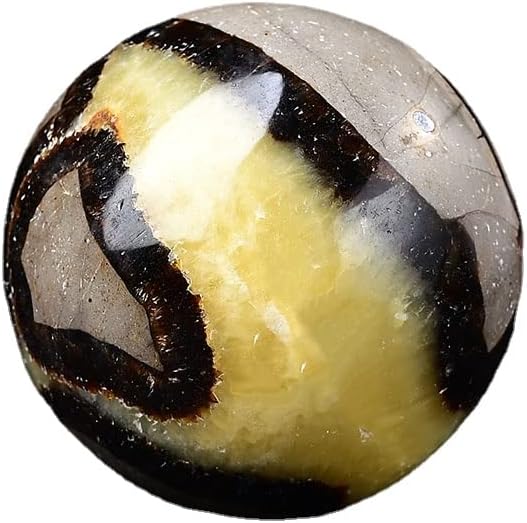 Wnjz жолто сепцијална топка заздравување на септерија скапоцен камен сфера со стаклен штанд Медитација чакра соба украс канцеларија подарок