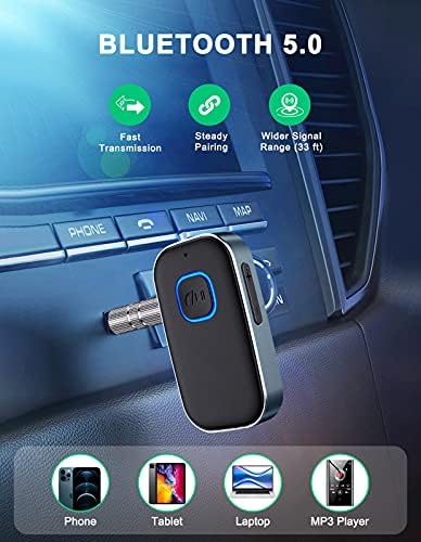 [2 Пакети] Bluetooth Aux Адаптер За Автомобил X1 + Bluetooth Aux Адаптер Со Lcd Екран X1