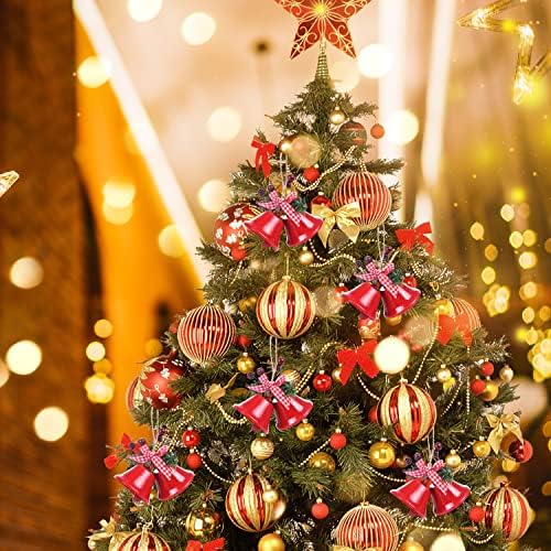 6 Парчиња Божиќни Ѕвона Метално Дрво Висечки Украс Ѕвончиња Приврзоци За Божиќна Годишнина Празнична Декорација