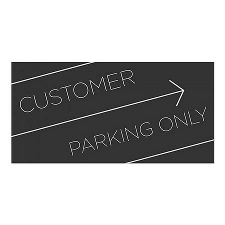 CGSignLab | Само За Паркирање На Клиенти - Основен Црн Прицврстување На Прозорецот | 24 x12