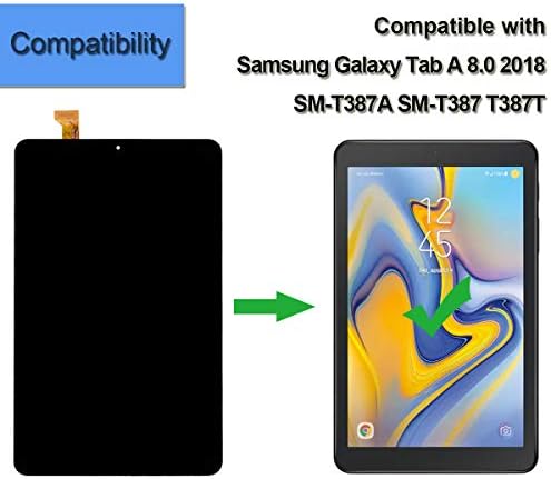 Нов замена LCD екран компатибилен со Galaxy Tab A 8.0 2018 SM-T387A SM-T387 T387T LCD склоп на екранот на допир со алатки