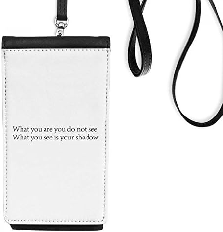 Поезија она што го гледате е сенка телефонски паричник чанта што виси мобилна торбичка црн џеб