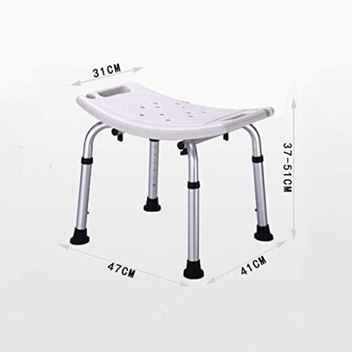Столици за бања со бања, столче за бања за бања за бања - лесен алуминиум - преносен - прилагодлив за висина 6 брзини
