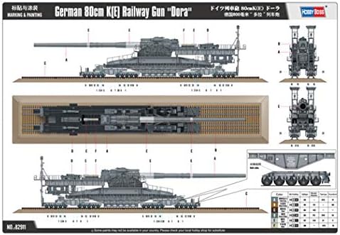 Хоби шеф германски 80 см К железнички пиштол „Дора“ Комплет за градење на возила од 14 години до 18 години