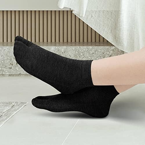 Womenените со уметност Flip Flop Cods - Таби глужд чорап шарени два прсти на прсти кои трчаат чорапи за женски девојки