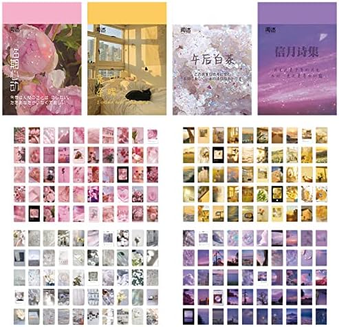 Налепници за записи од 200 компјутери гроздобер DIY Washi налепници за списанија Декоративни налепници за хартија Декларации уметнички
