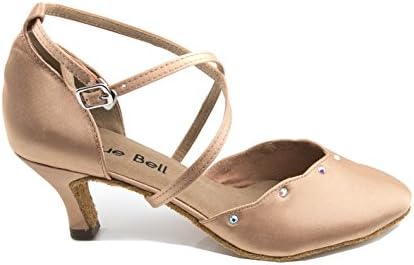Bluebell чевли рачно изработени женски салса салса за свадбени чевли танцувачки чевли на потпетицата Зина 2.5 “