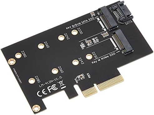 AINEX M.2 NVME SSD конвертор PCIe картичка SATA Combo AIF-09
