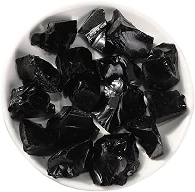 100g груба природна опсидијанска неправилна форма црна кварц енергетска камења за накит што прави карпести примероци аквариум декорација егзорирани