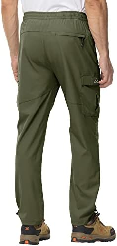 Панталони за пешачење за мажи Tbmpoy Брзо суво лесна еластична еластична половината отпорна на каузални панталони на отворено со 5 џебови