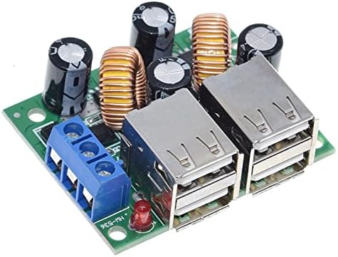 4 Четири USB порта A5268 Step Down Down Module Module за конвертор на напојување DC 12V 24V 40V до 5V 5A за MP3/MP4 Телефонска