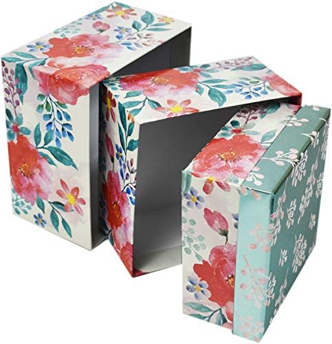 Сет од 4 декоративни комплети за цветни кутии - 12 вкупни кутии - кутии за гнездење за подароци и декорација! Прекрасни дизајни на