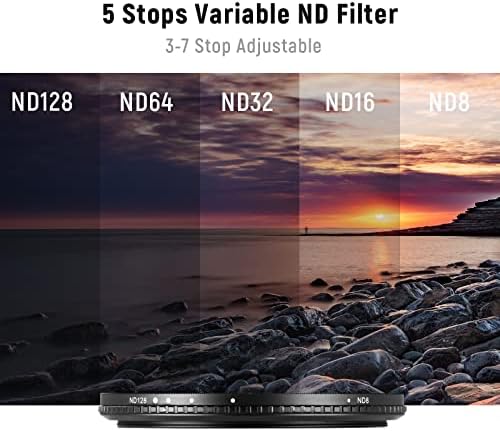 ПОНОВИ 55мм Променлива ND Филтер ND8-ND128 Филтер За Објективи На Камерата Не X Крст Неутрална Густина Ултра-Тенок HD Филтер со 30 Повеќеслојни