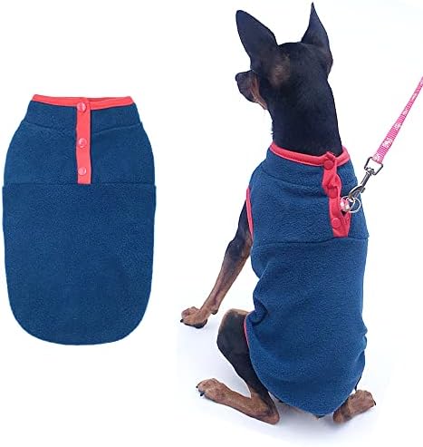 Pixriy Dog Fleece Jumper, мека кучиња елек облека без ракави кутре зимско ладно време облека кученце јакна пуловер за мали средни