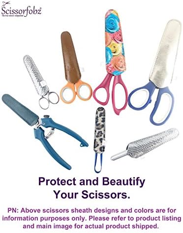 Ножици обвивки од Scissorfobz со ScissorGripper -Value Pack -4 големини - дизајнерски ножици ги покрива држачите за везење за шиење на везење