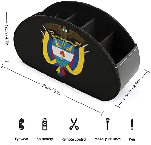 Национални симболи на Колумбија печатена ТВ далечинска организаторска кутија за контрола на кутии PU кожа 5 оддели за складирање на контејнери