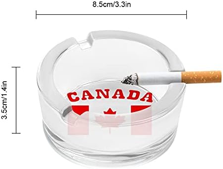 Канада јавор знаме кристално пепелник цигари и цигари држач за фиока за пепел, стакло околу затворен декор на отворено