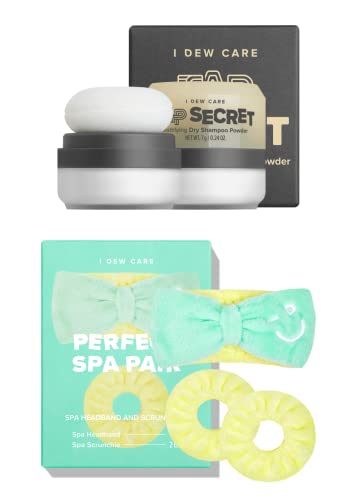 I Dew Care Shap Shampoo Pusheo Puste - Tap Secret, 0.27 oz + Face Mass Lable Lade & Screchie Set - Совршен спа пар, 1 броење пакет