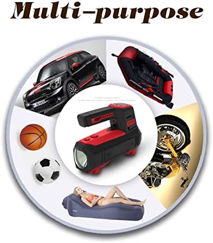 Преносен воздушен компресор за гуми на гуми за гуми за автомобили - додатоци за автомобили, пумпа за воздух 12V DC со дигитален мерач на притисок