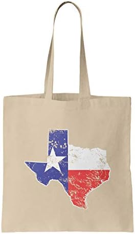 Мапа на знамето на државата Тексас - торба за тота за намирници за намирници во осамена starвезда во САД