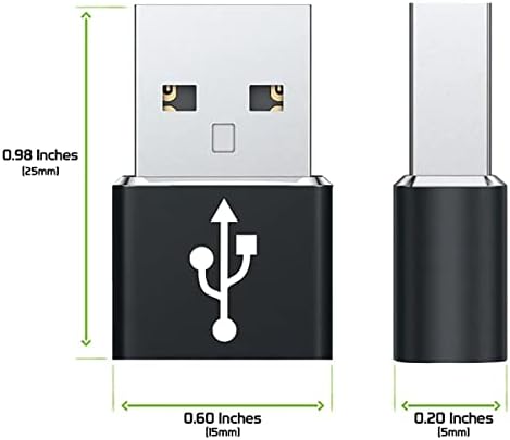 USB-C женски до USB машки брз адаптер компатибилен со вашиот Google Pixel C таблет за полнач, синхронизација, OTG уреди како тастатура,